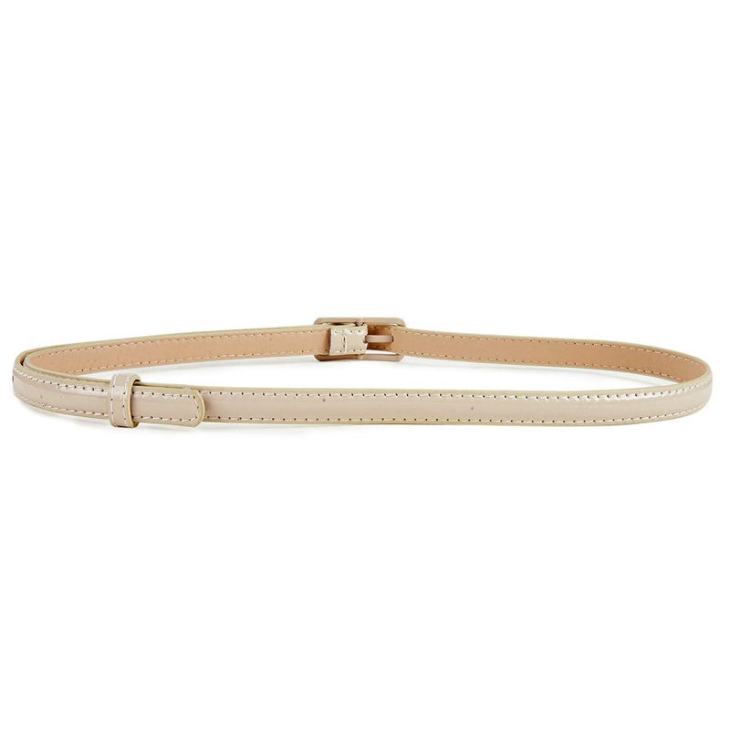 Selighting Womens Faux Leather Skinny Belts for Dresses - Khaki, One Size - Image 5